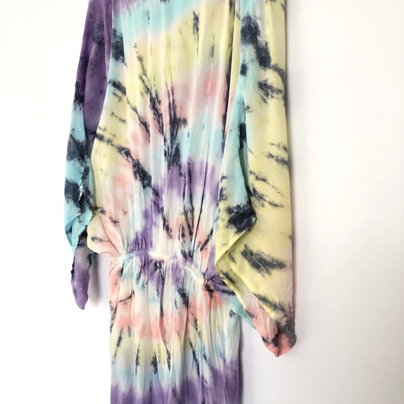 Surf Gypsy Tie-Dye Swim Coverup - Blue, Purple, Yellow - Picture 5 of 9